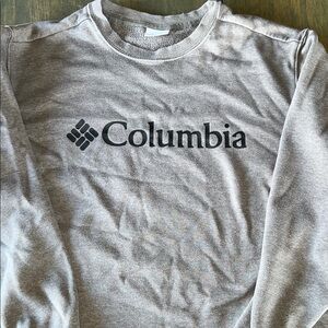 Columbia Men's Crewneck Sweatshirt in Heathered Brown with Black Logo